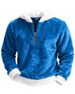 Pure 2025 Autumn Winter Hot Sale Men's Fleece Lined Flannel Hooded Zipper Thickened Warm Sweatshirt Source Factory_viptrois.com