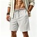 Men's Loose Waffle Color Block Sporty Casual Hawaiian Beach Shorts Trendy_viptrois.com
