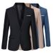 Men's Clothing Casual Suit For Men, Middle Aged And Young Business Korean Style Slim Fit Small Suit, Formal Jacket, Single Suit Top, Black_viptrois.com