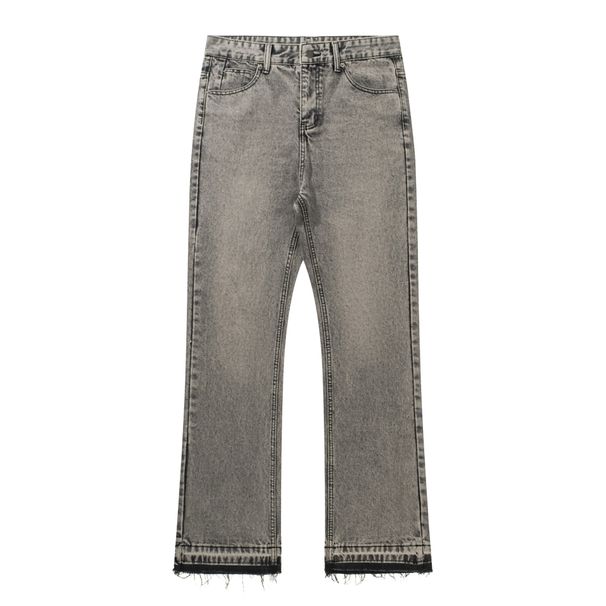 Men's Clothing Smoky Gray Tassel 507 Retro Cement Gray Trousers Cleanfit Jeans_viptrois.com