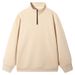 "Men's Half-Zip Sweatshirt - Stand Collar Pullover, Loose Fit Casual Long Sleeve Top In Black, Gray & More"_viptrois.com