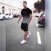 Men's Summer Plus Print Set, Fashionable And Casual Sports Short Sleeved Shorts Two-piece Set_viptrois.com