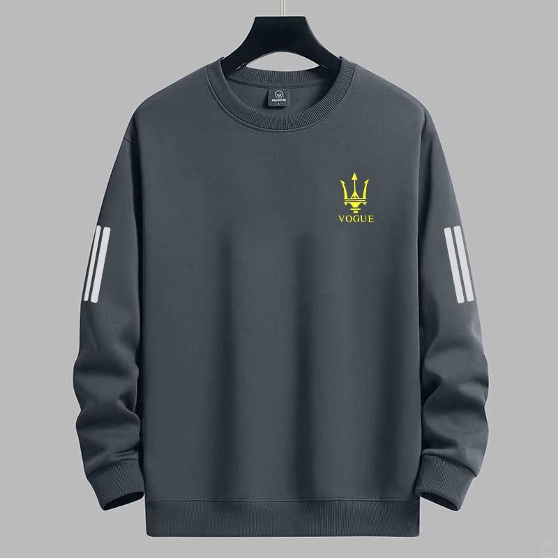 Men's Clothing T Shirt Men's Autumn And Winter Ins Trendy Brand Loose Thickened Casual Bottoming Shirt Young Students Printed Round Neck Sweatshirt_viptrois.com