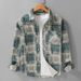 Simple Checkered Workwear Men's Long-sleeved Shirt, Loose-fitting Men's Retro Youth Shirt_viptrois.com
