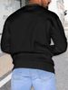 Polar Fleece Solid Color Round Neck Sweater Mens Candy Cotton Long Sleeve Working Clothes_viptrois.com