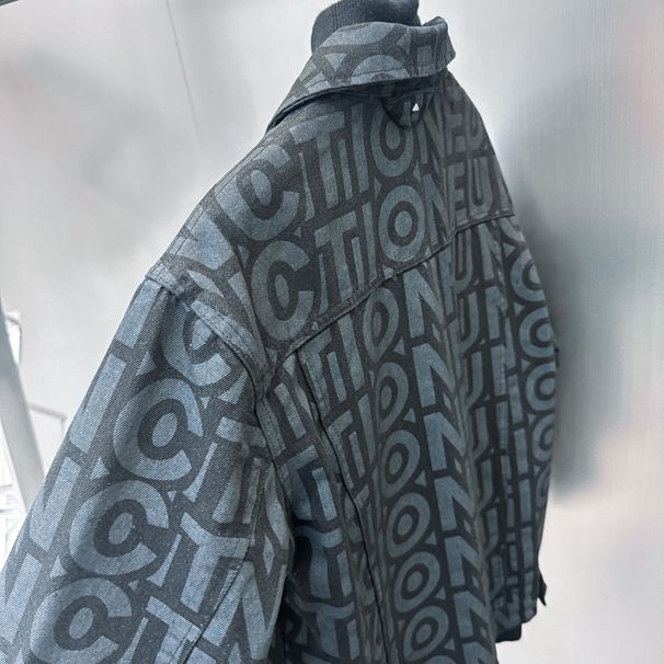 Men's Clothing Men's autumn lapel denim jacket long sleeve letter full print jacket fashion business denim jacket GFX1E800_viptrois.com