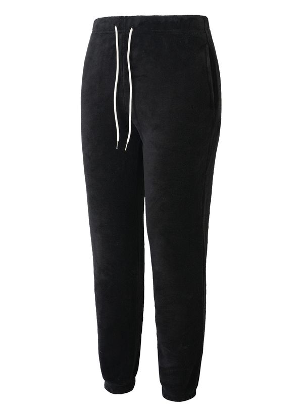Men’s Athletic Casual Trousers – Lightweight Polyester Running Pants For Gym & Streetwear (Black/Gray, Relaxed Fit_viptrois.com