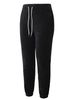 Men’s Athletic Casual Trousers – Lightweight Polyester Running Pants For Gym & Streetwear (Black/Gray, Relaxed Fit_viptrois.com