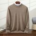 Nordmann Sweater Men 100% Pure Cashmere Half Turtleneck Thickened Pullover Autumn Winter Loose Fit Versatile Long Sleeve Knitted_viptrois.com
