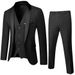 Men's Clothing Men Suits Groom Best Man Suits Men's Graduation Three Piece Suit Green Collar_viptrois.com