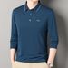 Nordmann Cross-Border Foreign Trade Middle-Aged Long-Sleeved T-Shirt Polo Men's Spring And Autumn Business Casual Top Solid Color_viptrois.com
