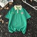 Men's Clothing Straight Shoulder Polo Shirt Men's Short Sleeved T Shirt Summer 2025 New American Style T Shirt Loose Half Sleeved Inner Top Ins_viptrois.com