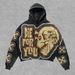 Men's Clothing Retro Skull Print Hoodie Couple Streetwear Hoodie_viptrois.com