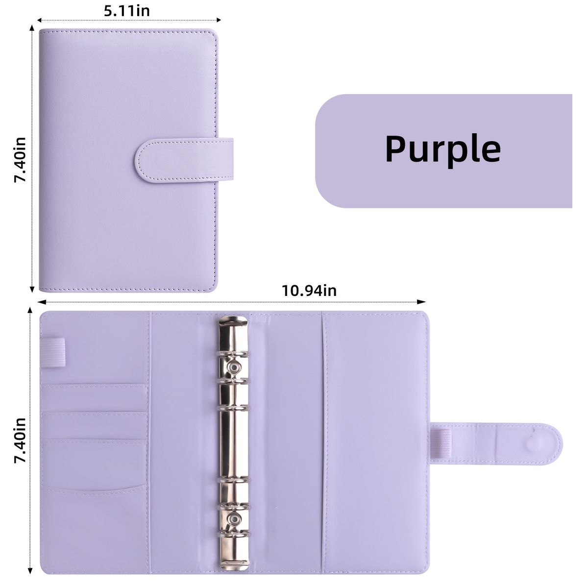 A6 Loose Leaf Macaron Notebook Pu Detachable Refill Cash Deposit Budget Savings Handbook_viptrois.com