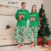 Christmas deer letter plaid Christmas family print home dress pajamas_viptrois.com