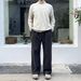 Men's Clothing Woolen Thickened Old Money Style Drape Wide Trousers Soft Glutinous Knitted Straight Cleanfit Trousers_viptrois.com