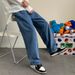 2024 Spring Streetwear Baggy Jeans Men Korean Fashion Loose Straight Wide Leg Hip-hop Pants Male Brand Clothing Black Light Blue_viptrois.com