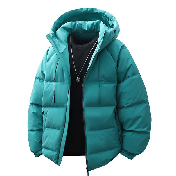 Men's Clothing Men's Wear | Winter Hooded Down Jacket, Men's Workwear, 90% White Duck Down, Warm And Casual Solid Color Outerwear_viptrois.com