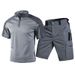 Men's Frog Style Tactical Shorts Suit Quick Drying Summer Training Uniform T-Shirt Short Sleeved Outdoor Sport Wear_viptrois.com