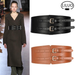 New Collection Versatile Black Embellishment Waist Closure For Women's Outerwear Elastic Wide Belt With Coat, Suit And_viptrois.com