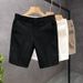 Men's Clothing Men's Casual Drape Summer Ice Silk Suit Shorts 4:5 Pants Loose Straight White Thin For Formal & Casual_viptrois.com