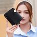 Women's Magnetic Buckle Wallet Short Stylish Multi Card Card Holder Ultra Thin Solid Color Coin Purse_viptrois.com