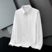 CT White Men's Long Sleeve Spring Autumn Business Casual Non-Iron Wrinkle-Resistant Blue Black Professional Office Work_viptrois.com