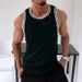 Quick-Dry Sports Casual Slim Fit Tank Top Sleeveless Short Fitness Muscle Men Summer Gym Vest Basketball Shirt_viptrois.com