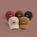 Showy Face Little Children Pink Sweet Girl Instagram Embroidered Duck Tongue Korean Version Versatile Curved Eaves_viptrois.com