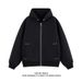 Heavyweight Zip-Up Hoodie – Oversized Unisex Streetwear For Spring & Fall (Black/Heather Grey, S-XXXL)_viptrois.com