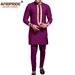 Men's clothing African ethnic solid color cotton men's casual jacket + pants_viptrois.com
