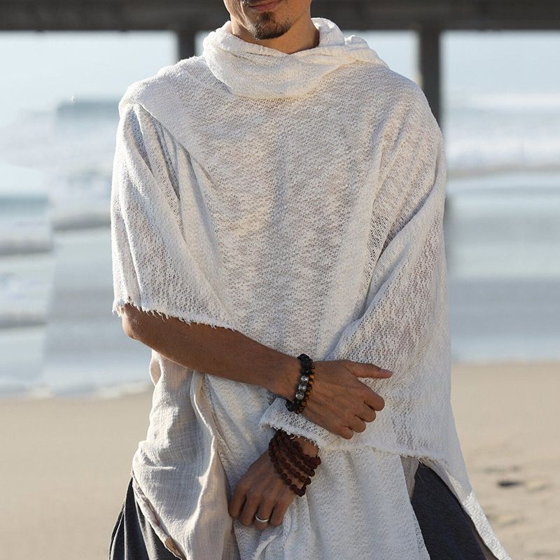 Men's Fashion Hooded Cape Coat – Stylish Cover-Up Trench Coat For Casual & Streetwear_viptrois.com