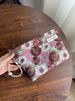 Flower Cosmetic Bag High End Temperament Women's Storage Bag Skin Care Products Toiletries Bag Small Square Bag Wallet Clutch Bag_viptrois.com