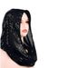 New Fashion Solid Color Sequin Fabric Black Scarf Muslim Women's Headscarf_viptrois.com