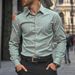 Retro Stripe Print Shirt For Men – Slim Fit Long Sleeve Button-Up With Stretch Fabric (M-3XL, Breathable & Wrinkle-Resistant, Casual & Office Wear)_viptrois.com