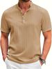Men's Clothing New Men's Retro Cotton And Linen Striped Henry Shirt Casual Loose Shirt_viptrois.com