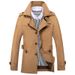 Men's Clothing Men's Casual Windbreaker Mid-length Men's Coat_viptrois.com