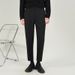 Men's Winter Business Casual Woolen Trousers Formal Fleece Lined Cropped Suit Pants_viptrois.com