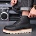 European Warm Series 2025 New Winter Genuine Leather High Top Men's Work Motorcycle British Style Martin Boots_viptrois.com
