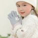 Kids' gloves Children's autumn and winter warm gloves schoolgirl half-finger writing cartoon cold-proof gloves_viptrois.com