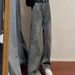 Men's Clothing High Street Retro Stitching Split Straight Jeans Men's Loose Slim All Match Casual Ins Trendy Trousers_viptrois.com