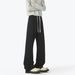 Men's Heather Gray American Style Sweatpants Slightly Flared Thick Winter Fitness Sports Pants Tall And Long Straight Leg Casual Bottoms_viptrois.com