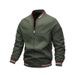 Men’s Baseball Jacket – Lightweight Corduroy Zip-Up Coat With Stand Collar (Grey/Black/Khaki/Green/Blue, M-5XL)_viptrois.com