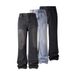 Men's Clothing Black Blue Gray Washed Retro Old Bootcut Scimitar Retro Slim Denim Trousers_viptrois.com