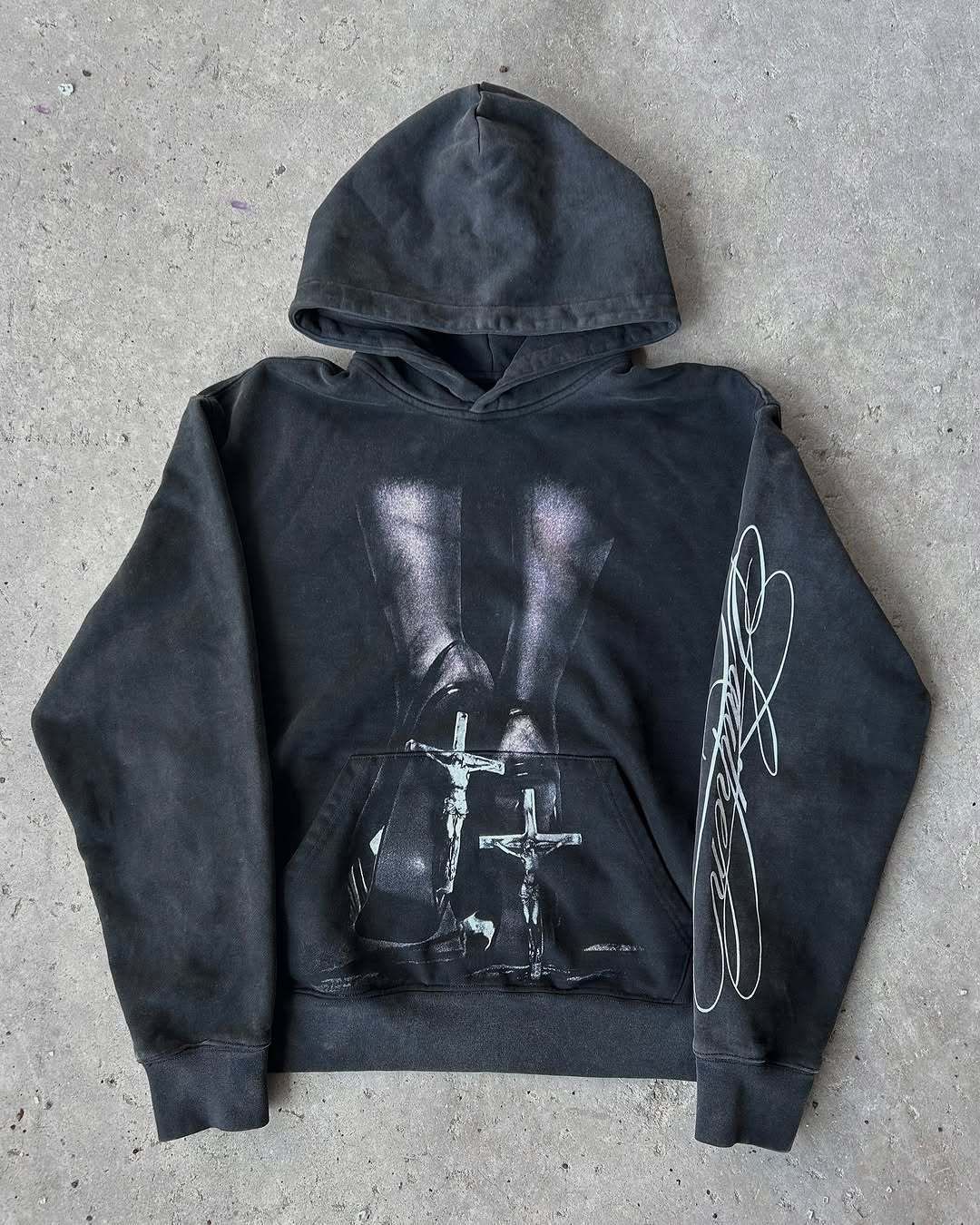 Retro Style Men's Hoodie Cross Border Early Autumn Fashion Street Dark Individual Sweatshirt_viptrois.com