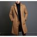Multi Color And Multi Size New Coat Men's Woolen Mid Length Windbreaker Jacket_viptrois.com
