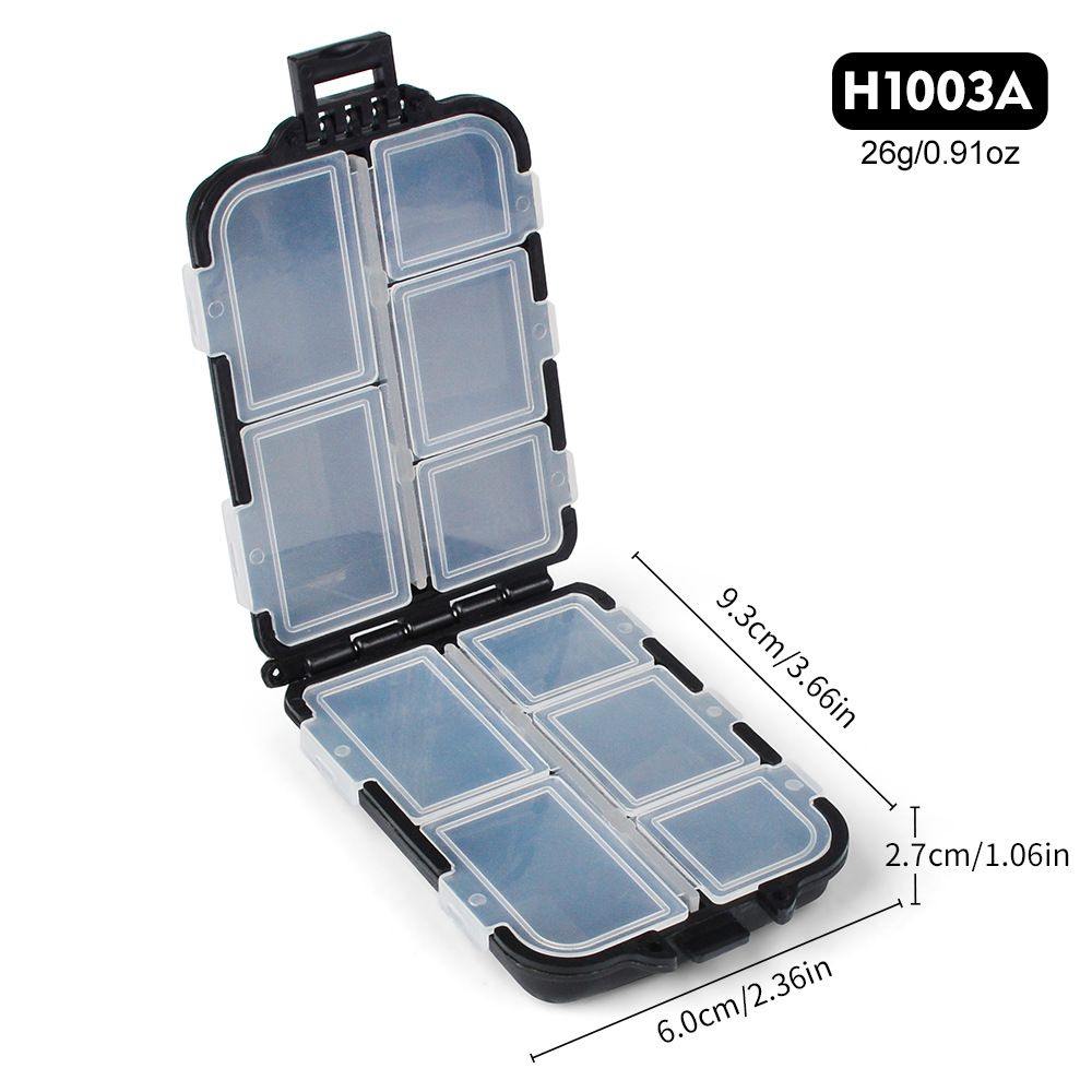 Plastic Accessories Double-Sided Storage Lure Bait PP Fishing Tackle Box_viptrois.com