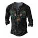 2024 Spring and New Autumn Men's European Size Fashion Slim Fit Long sleeved 3D Printed Loose Casual T-shirt_viptrois.com