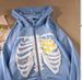 2023 New Skull Hoodie Hip Hop Sweatshirt For Women Loose Street Style Zipper Cardigan Y2K Jacket_viptrois.com