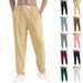 Men's Solid Color Casual Pants - Loose Fit Breathable Trousers For Sports & Everyday Wear_viptrois.com